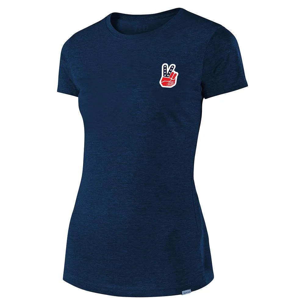 Футболка TLD PEACE & WHEELIES TEE (Heather Navy) - СпортЦех СпортЦех - Футболка TLD PEACE & WHEELIES TEE (Heather Navy) - СпортЦех