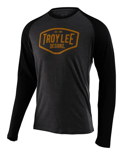 Футболка TLD Motor Oil / Raglan (char/blk) - СпортЦех СпортЦех - Футболка TLD Motor Oil / Raglan (char/blk) - СпортЦех