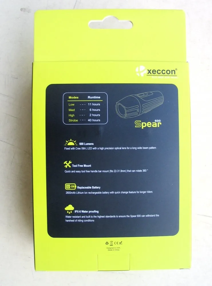 Вело фара Xeccon Spear 600 USB - СпортЦех СпортЦех - Вело фара Xeccon Spear 600 USB - СпортЦех
